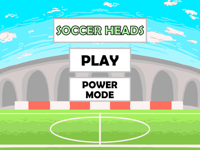FPGA Soccer Heads main menu
